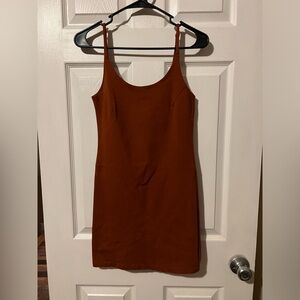 Elegant Rust Orange Women's Dress